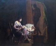 Joseph wright of derby Penelope Unravelling Her Web oil painting artist